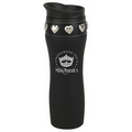 14 Oz. Tuff Luv Stainless Travel Mug w/ Heart Studs